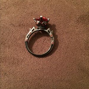 Black gold ruby ring size 7