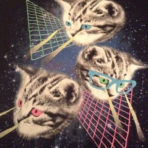Galaxy shirt with cats