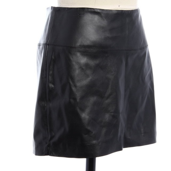 Express Black Mini Vegan Leather Skirt