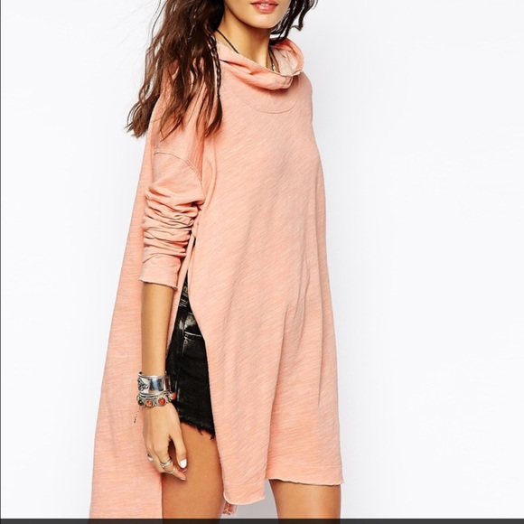 Free People "In A Hurry" Hoodie Pink Sand M L