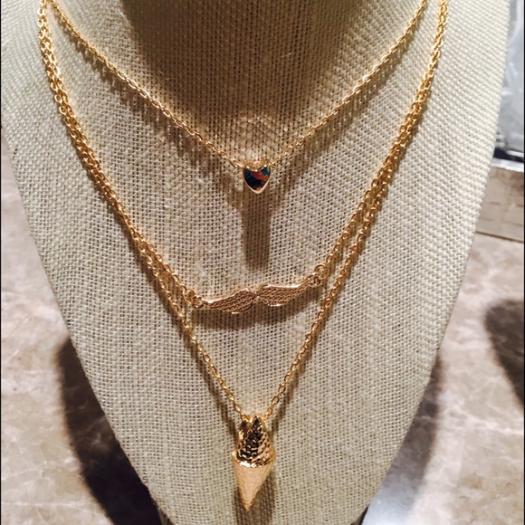 3 tier necklace (Silver&Gold)