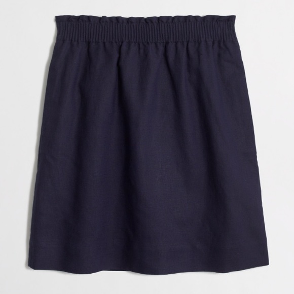 J. Crew Dresses & Skirts - J. Crew Linen-Cotton City Mini (navy)