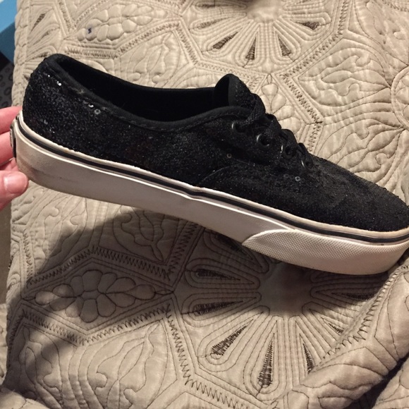 Black sequin VANS sneakers