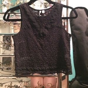 Lacy Black Top