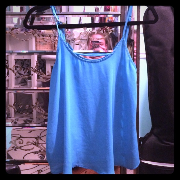 Blue Top with String Back