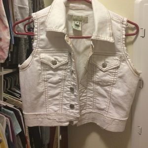 white denim jean jacket