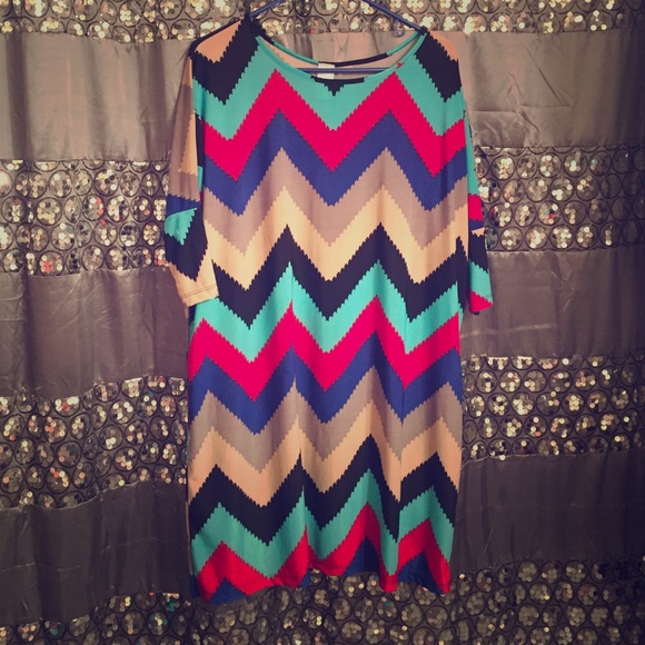 Chevron shift dress XL/L