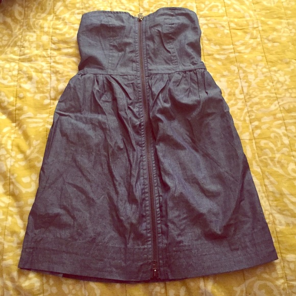 Denim Strapless Halter top - Picture 1 of 2