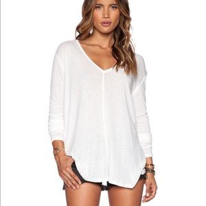 Free People Asymmetrical Hem Top Ivory S $68