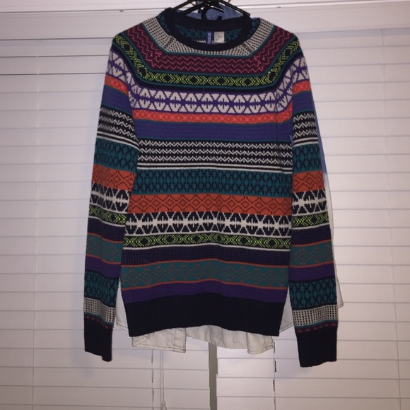 Tribal Print Oversized Sweater