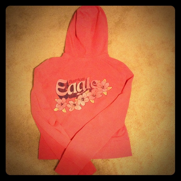American Eagle hot pink zip up hoodie 🌺