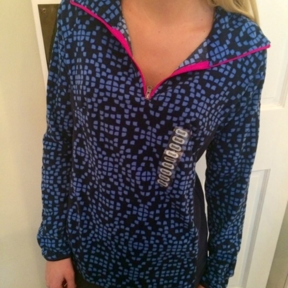 Blue Columbia Fleece Zip Up Jacket