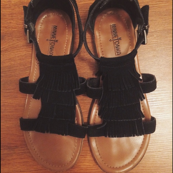Minnetonka Suede Fringe Sandals