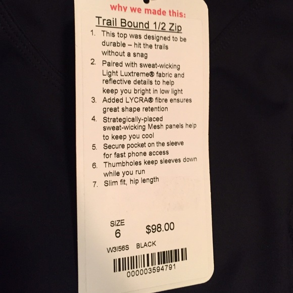 Lululemon Trail Bound 1/2 Zip - Picture 4 of 4
