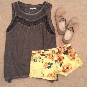 Gray Dark Washed Tank - American Eagle Outfitters