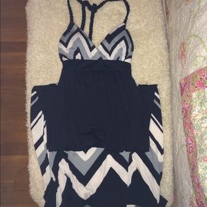 Trade* Chevron print halter dress.