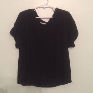 Soft black crop top