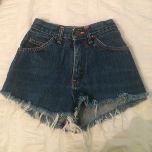 Denim high waisted shorts