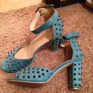 Spiky teal Torrid sandals