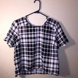 Checkered crop top