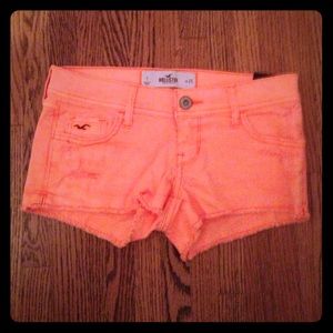 Hollister bright neon orange shorts size 1