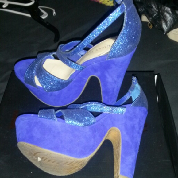 Electric blue platforms