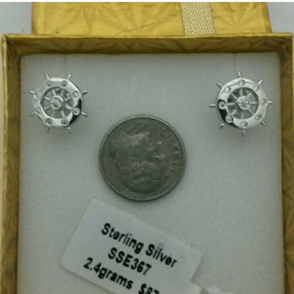 925 sterling silver earrings with crystals - Picture 4 of 4