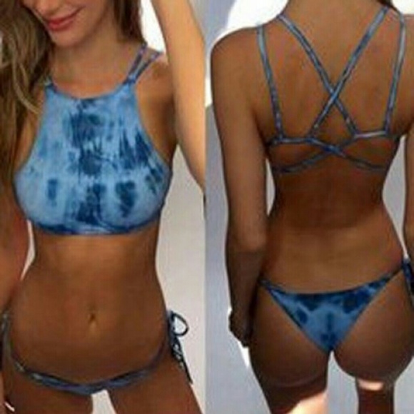 *Sold* on another closet blue halter thong 👙