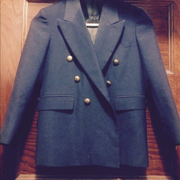 Adorable navy blue school boy blazer