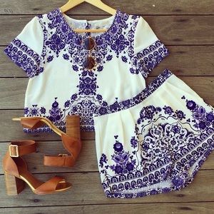 Boutique Other - Porcelain Dreamer Outfit Top & Shorts Boutique Other - Porcelain Dreamer Outfit Top & Shorts
