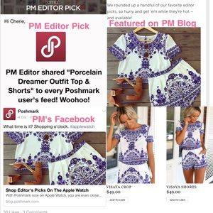 Boutique Other - Porcelain Dreamer Outfit Top & Shorts Boutique Other - Porcelain Dreamer Outfit Top & Shorts