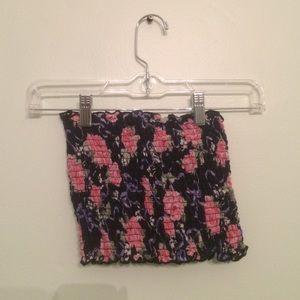 Floral print tube top