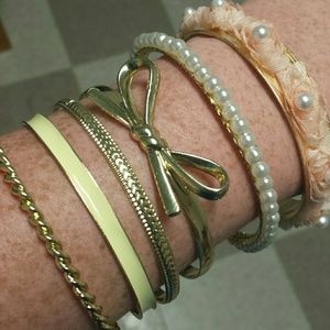 Gold Colored Bracelet Set