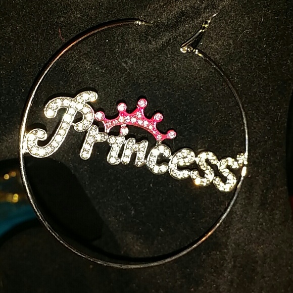 Princess hoop earrings