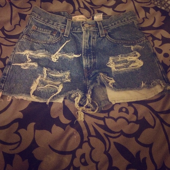 Levi's Denim Distressed Shorts