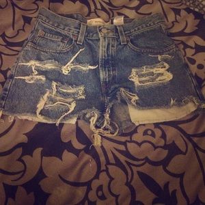 Levi's Denim Distressed Shorts