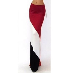 Color Block Maxi Skirt ❤️