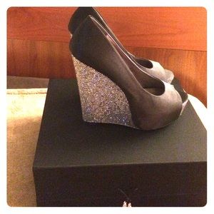 Jewel open toe shoe