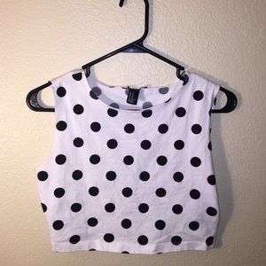 Polka dot crop top