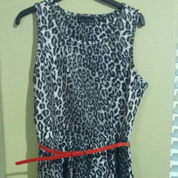 White cheetah print dress