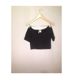 Very Basic Black Crop Top 🌸