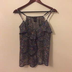 Sheer floral tank
