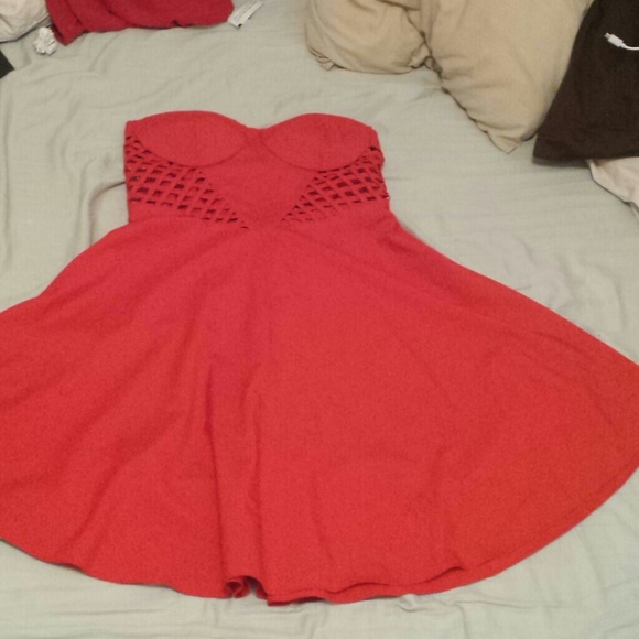 Red cutout dress