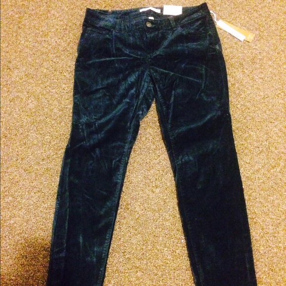 Brand new dark blue suede pants