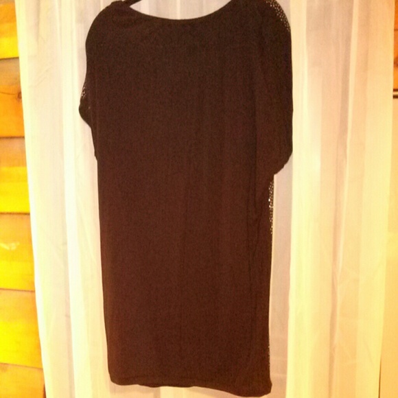 NWOT Black&Rhinestone  Front/Back Contrast Top - Picture 2 of 2