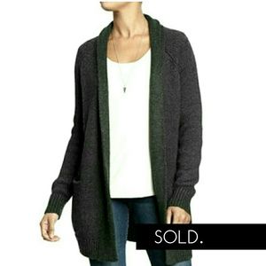 Open Cardigan Dark Grey