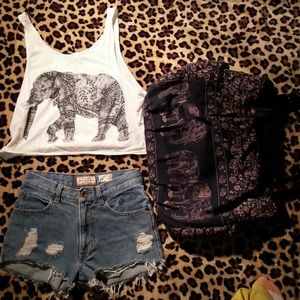 Tribal elephant purse