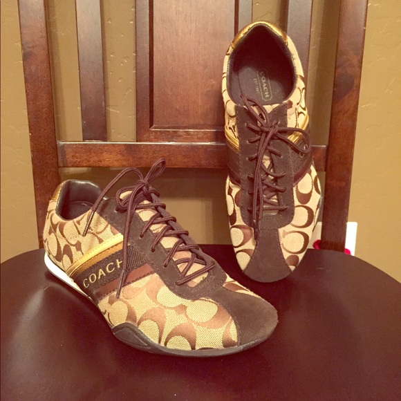 Coach Sneakers Brown & Metallic
