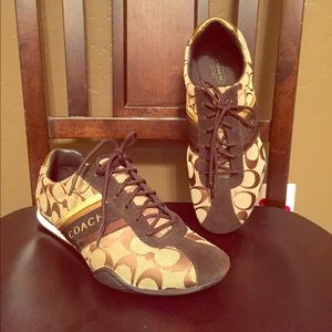Coach Sneakers Brown & Metallic