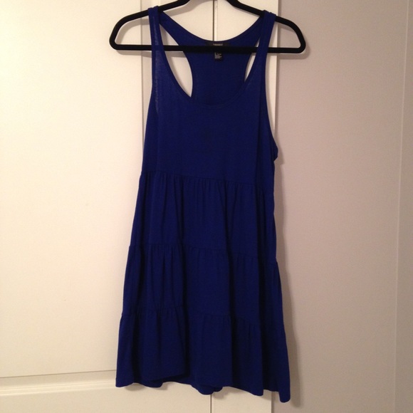Forever21 Royal Blue Tiered Dress